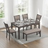 image:imageSignature Design by Ashley Langwest 6Piece Dining Table Set with BenchGrey