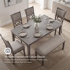 image:imageSignature Design by Ashley Langwest 6Piece Dining Table Set with BenchGrey