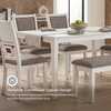 image:imageSignature Design by Ashley Langwest 6Piece Dining Table Set with BenchWhite