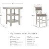image:imageSignature Design by Ashley Langwest 6Piece Dining Table Set with BenchWhite