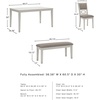 image:imageSignature Design by Ashley Langwest 6Piece Dining Table Set with BenchWhite