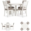 image:imageSignature Design by Ashley Langwest 6Piece Dining Table Set with BenchWhite
