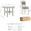 image:imageSignature Design by Ashley Langwest 6Piece Dining Table Set with BenchWhite