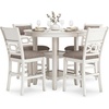 image:imageSignature Design by Ashley Langwest 6Piece Dining Table Set with BenchWhite