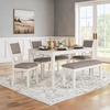 image:imageSignature Design by Ashley Langwest 6Piece Dining Table Set with BenchWhite