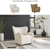 image:imageSignature Design by Ashley Larbell Contemporary Faux Shearling Tufted Upholstered Accent Chair with Wingback WhiteBeige