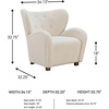 image:imageSignature Design by Ashley Larbell Contemporary Faux Shearling Tufted Upholstered Accent Chair with Wingback WhiteBeige