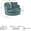 image:imageSignature Design by Ashley Laylabrook Modern Oversized Swivel Accent Chair with Removable Seat Cushion and 3 Accent Pillows OrangeBlue