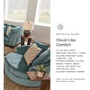 image:imageSignature Design by Ashley Laylabrook Modern Oversized Swivel Accent Chair with Removable Seat Cushion and 3 Accent Pillows OrangeBlue