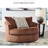 image:imageSignature Design by Ashley Laylabrook Modern Oversized Swivel Accent Chair with Removable Seat Cushion and 3 Accent Pillows OrangeOrange