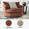 image:imageSignature Design by Ashley Laylabrook Modern Oversized Swivel Accent Chair with Removable Seat Cushion and 3 Accent Pillows OrangeOrange
