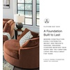 image:imageSignature Design by Ashley Laylabrook Modern Oversized Swivel Accent Chair with Removable Seat Cushion and 3 Accent Pillows OrangeOrange