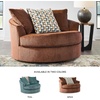 image:imageSignature Design by Ashley Laylabrook Modern Oversized Swivel Accent Chair with Removable Seat Cushion and 3 Accent Pillows OrangeOrange