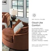 image:imageSignature Design by Ashley Laylabrook Modern Oversized Swivel Accent Chair with Removable Seat Cushion and 3 Accent Pillows OrangeOrange