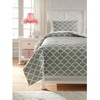image:imageSignature Design by Ashley Media Modern Geometric Design Reversible Twin Comforter with One Pillow Sham Set Gray White