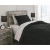 image:imageSignature Design by Ashley Meliora Contemporary Geometric Pattern Reversible Twin Comforter with One Sham Set Black White Gray