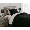 image:imageSignature Design by Ashley Meliora Contemporary Geometric Pattern Reversible Twin Comforter with One Sham Set Black White Gray
