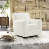 image:imageSignature Design by Ashley Modern Herstow Swivel Glider Accent Chair Ivory