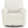 image:imageSignature Design by Ashley Modern Herstow Swivel Glider Accent Chair Ivory