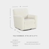 image:imageSignature Design by Ashley Modern Herstow Swivel Glider Accent Chair Ivory