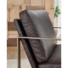 image:imageSignature Design by Ashley Modern Leather Accent Chair Dark Brown amp Gold