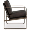 image:imageSignature Design by Ashley Modern Leather Accent Chair Dark Brown amp Gold