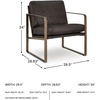 image:imageSignature Design by Ashley Modern Leather Accent Chair Dark Brown amp Gold