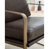 image:imageSignature Design by Ashley Modern Leather Accent Chair Dark Brown amp Gold