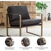 image:imageSignature Design by Ashley Modern Leather Accent Chair Dark Brown amp Gold