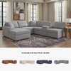 image:imageSignature Design by Ashley Modmax Contemporary Swivel Glider Recliner Manual Reclining Motion with Hidden Storage NextGen Nuvella Performance Fabric for Nurseries Light Gray 42 WLeft Hand Facing