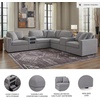 image:imageSignature Design by Ashley Modmax Contemporary Swivel Glider Recliner Manual Reclining Motion with Hidden Storage NextGen Nuvella Performance Fabric for Nurseries Light Gray 42 WL Shape
