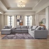 image:imageSignature Design by Ashley Modmax Contemporary Swivel Glider Recliner Manual Reclining Motion with Hidden Storage NextGen Nuvella Performance Fabric for Nurseries Light Gray 42 WLeft Hand Facing