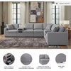 image:imageSignature Design by Ashley Modmax Contemporary Swivel Glider Recliner Manual Reclining Motion with Hidden Storage NextGen Nuvella Performance Fabric for Nurseries Light Gray 42 WRight Hand Facing