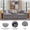 image:imageSignature Design by Ashley Modmax Contemporary Swivel Glider Recliner Manual Reclining Motion with Hidden Storage NextGen Nuvella Performance Fabric for Nurseries Light Gray 42 WSymmetrical
