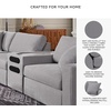 image:imageSignature Design by Ashley Modmax Contemporary Swivel Glider Recliner Manual Reclining Motion with Hidden Storage NextGen Nuvella Performance Fabric for Nurseries Light Gray 42 WL Shape