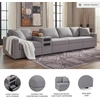 image:imageSignature Design by Ashley Modmax Contemporary Swivel Glider Recliner Manual Reclining Motion with Hidden Storage NextGen Nuvella Performance Fabric for Nurseries Light Gray 42 WRight Hand Facing