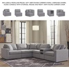 image:imageSignature Design by Ashley Modmax Contemporary Swivel Glider Recliner Manual Reclining Motion with Hidden Storage NextGen Nuvella Performance Fabric for Nurseries Light Gray 42 WRight Hand Facing