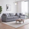 image:imageSignature Design by Ashley Modmax Contemporary Swivel Glider Recliner Manual Reclining Motion with Hidden Storage NextGen Nuvella Performance Fabric for Nurseries Light Gray 42 WLeft Hand Facing