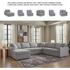 image:imageSignature Design by Ashley Modmax Contemporary Swivel Glider Recliner Manual Reclining Motion with Hidden Storage NextGen Nuvella Performance Fabric for Nurseries Light Gray 42 WLeft U Shape