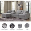 image:imageSignature Design by Ashley Modmax Contemporary Swivel Glider Recliner Manual Reclining Motion with Hidden Storage NextGen Nuvella Performance Fabric for Nurseries Light Gray 42 WLeft Hand Facing