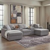 image:imageSignature Design by Ashley Modmax Contemporary Swivel Glider Recliner Manual Reclining Motion with Hidden Storage NextGen Nuvella Performance Fabric for Nurseries Light Gray 42 WSymmetrical
