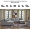 image:imageSignature Design by Ashley Modmax Contemporary Swivel Glider Recliner Manual Reclining Motion with Hidden Storage NextGen Nuvella Performance Fabric for Nurseries Light Gray 42 WU Shape