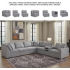 image:imageSignature Design by Ashley Modmax Contemporary Swivel Glider Recliner Manual Reclining Motion with Hidden Storage NextGen Nuvella Performance Fabric for Nurseries Light Gray 42 WL Shape