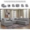 image:imageSignature Design by Ashley Modmax Contemporary Swivel Glider Recliner Manual Reclining Motion with Hidden Storage NextGen Nuvella Performance Fabric for Nurseries Light Gray 42 WLeft Hand Facing