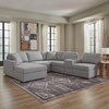 image:imageSignature Design by Ashley Modmax Contemporary Swivel Glider Recliner Manual Reclining Motion with Hidden Storage NextGen Nuvella Performance Fabric for Nurseries Light Gray 42 WLeft Hand Facing