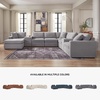 image:imageSignature Design by Ashley Modmax Contemporary Swivel Glider Recliner Manual Reclining Motion with Hidden Storage NextGen Nuvella Performance Fabric for Nurseries Light Gray 42 WLeft Hand Facing