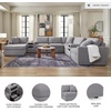 image:imageSignature Design by Ashley Modmax Contemporary Swivel Glider Recliner Manual Reclining Motion with Hidden Storage NextGen Nuvella Performance Fabric for Nurseries Light Gray 42 WLeft Hand Facing