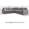 image:imageSignature Design by Ashley Modmax Contemporary Swivel Glider Recliner Manual Reclining Motion with Hidden Storage NextGen Nuvella Performance Fabric for Nurseries Light Gray 42 WL Shape
