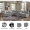 image:imageSignature Design by Ashley Modmax Contemporary Swivel Glider Recliner Manual Reclining Motion with Hidden Storage NextGen Nuvella Performance Fabric for Nurseries Light Gray 42 WRight Hand Facing
