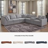 image:imageSignature Design by Ashley Modmax Contemporary Swivel Glider Recliner Manual Reclining Motion with Hidden Storage NextGen Nuvella Performance Fabric for Nurseries Light Gray 42 WRight Hand Facing